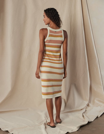 Wanderlust Dress in Sundown Stripe