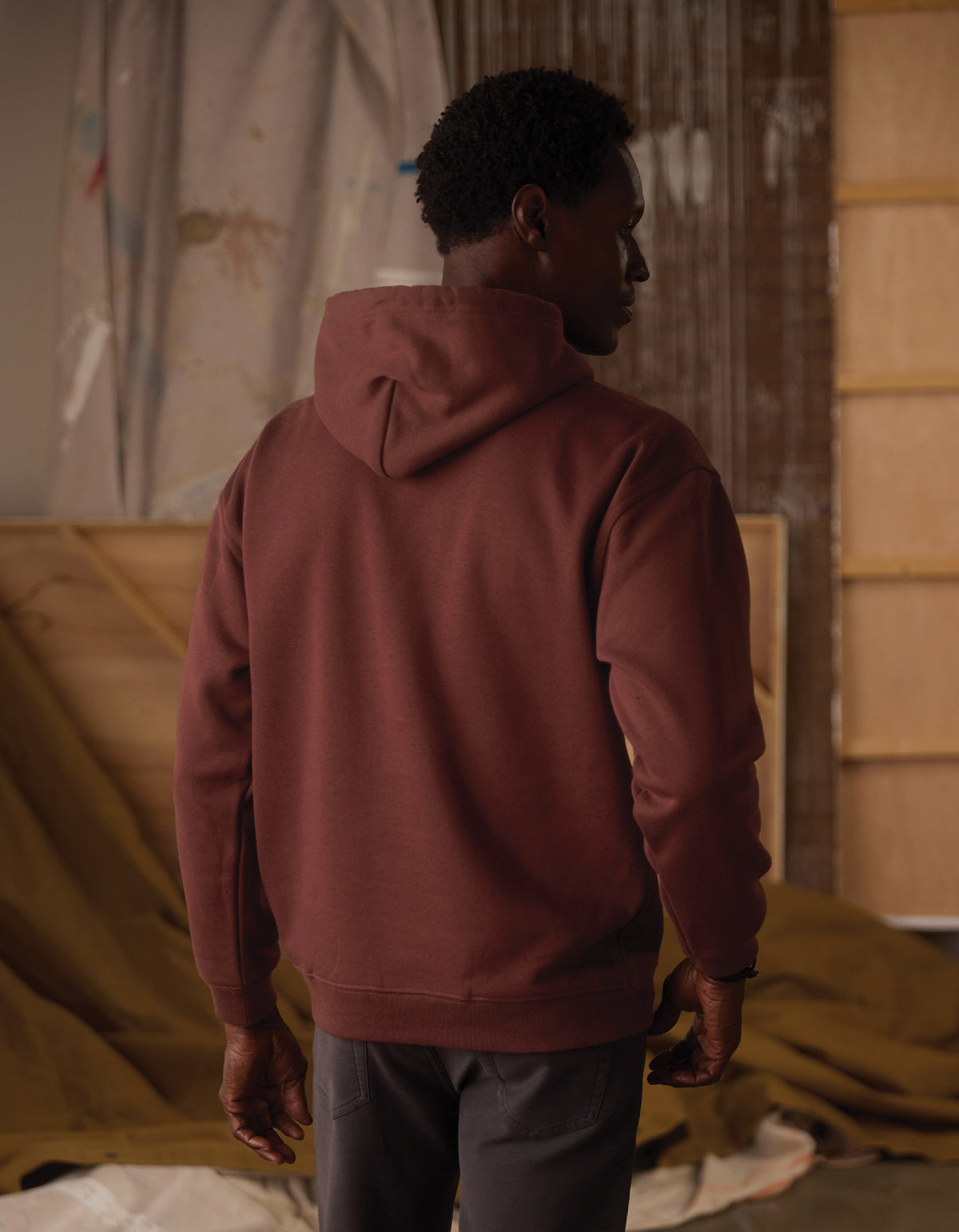 Normal Fleece Graphic Hoodie in Cocoa