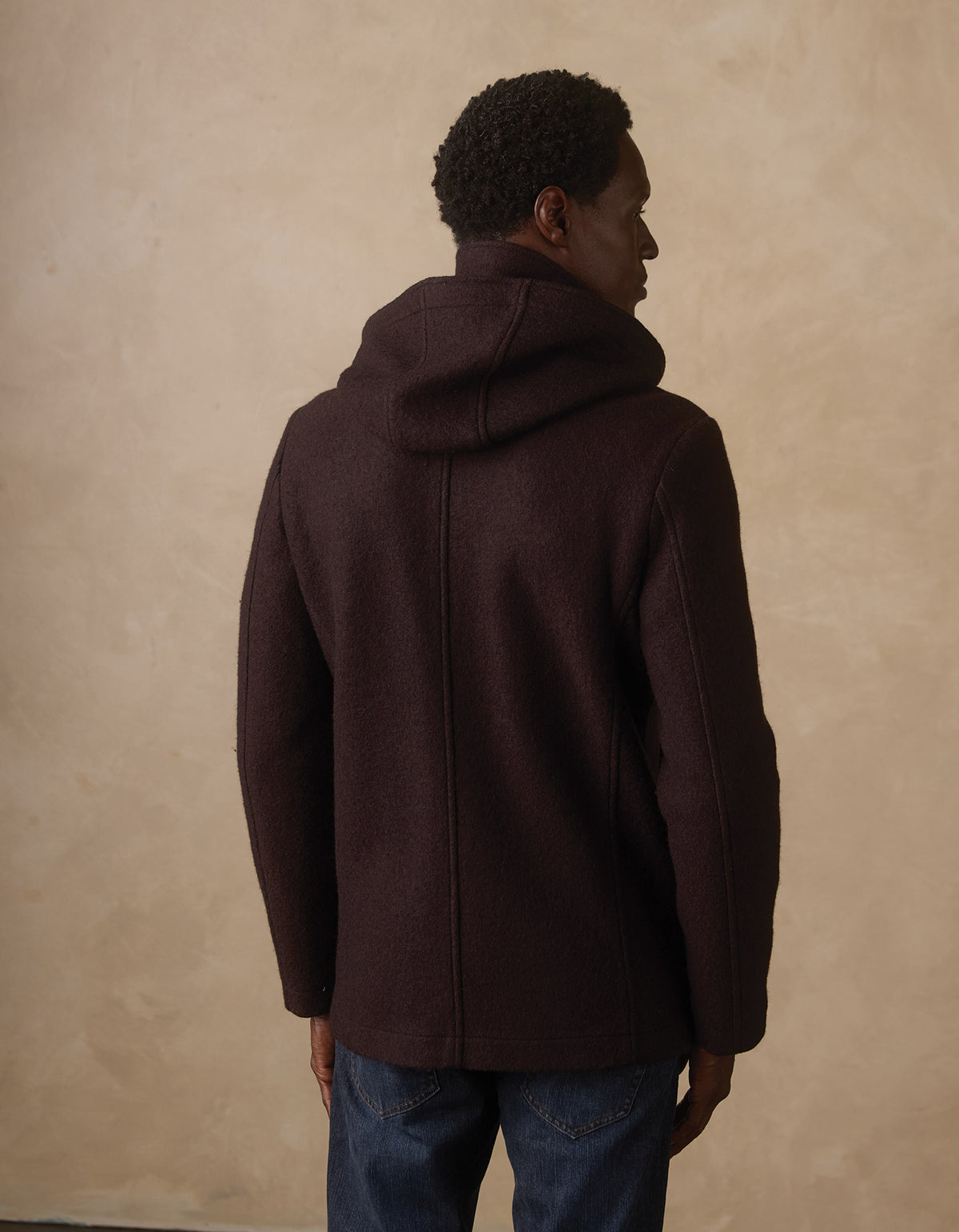 Balboa City Peacoat in Midnight Brown