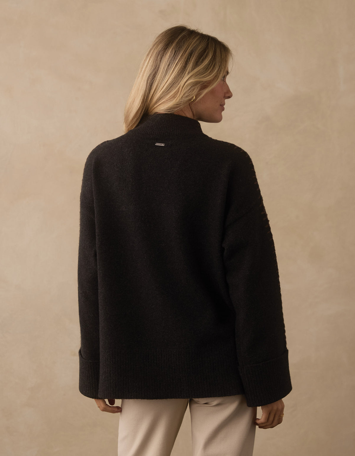 Craft Stitch Sweater in Heather Black