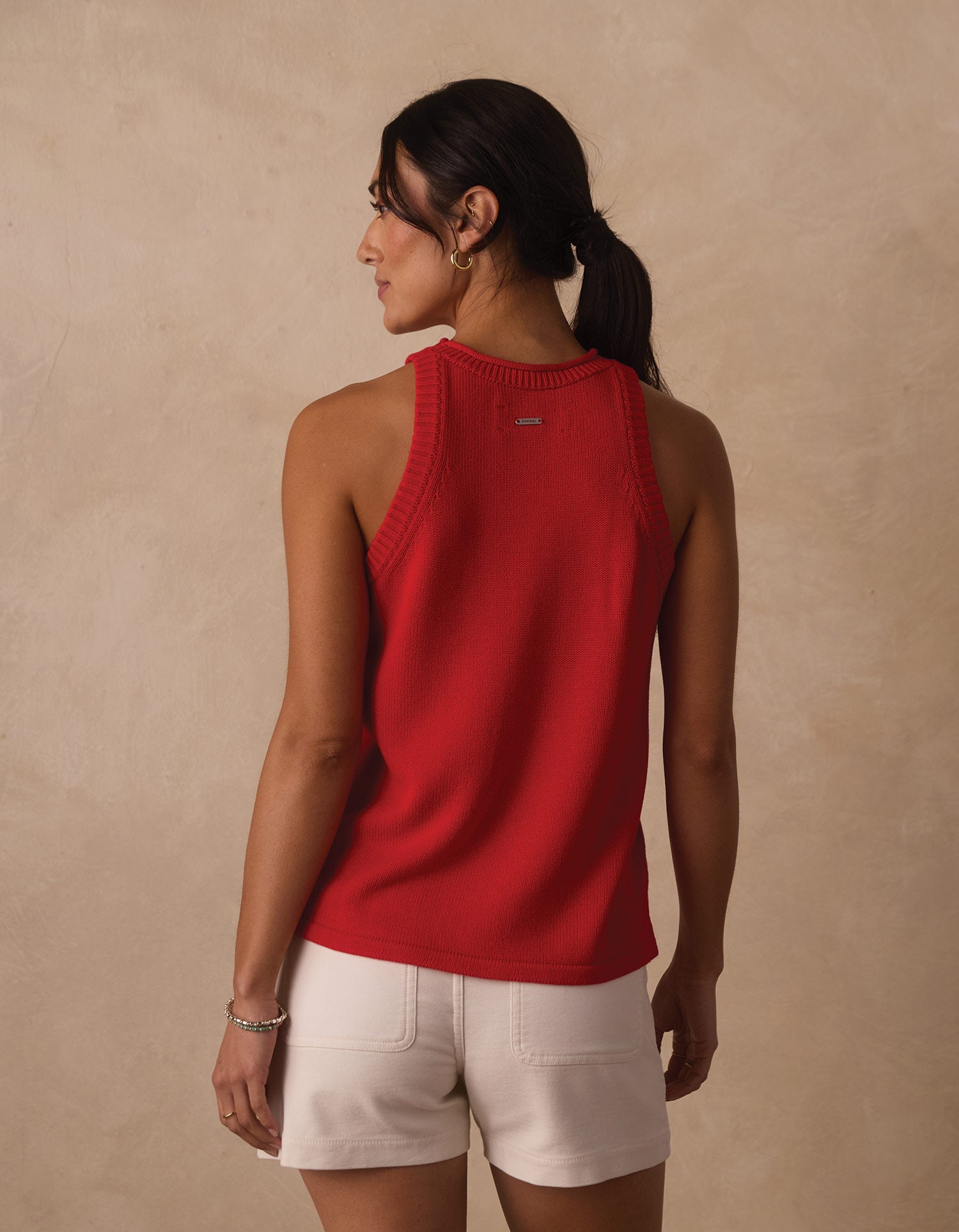 Wanderlust Hi-Neck Tank in Poppy Red – The Normal Brand