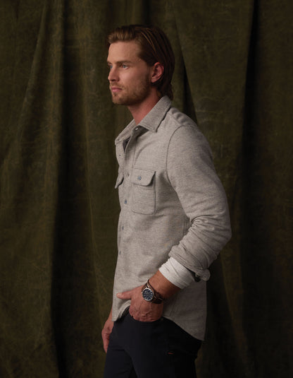Textured Knit Shirt in Graphite