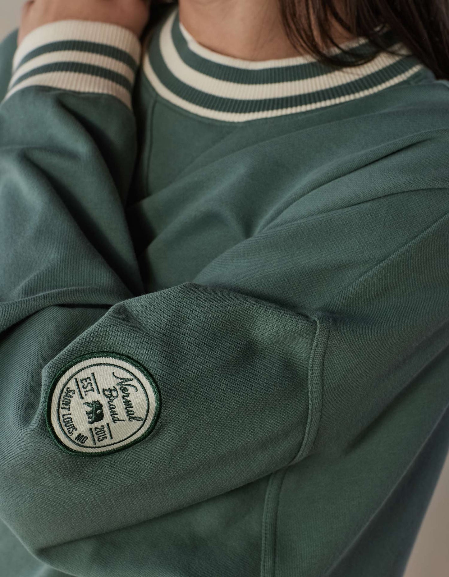 Cole Terry Varsity Crewneck in Pine