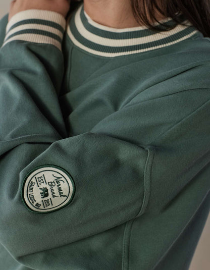 Cole Terry Varsity Crewneck in Pine