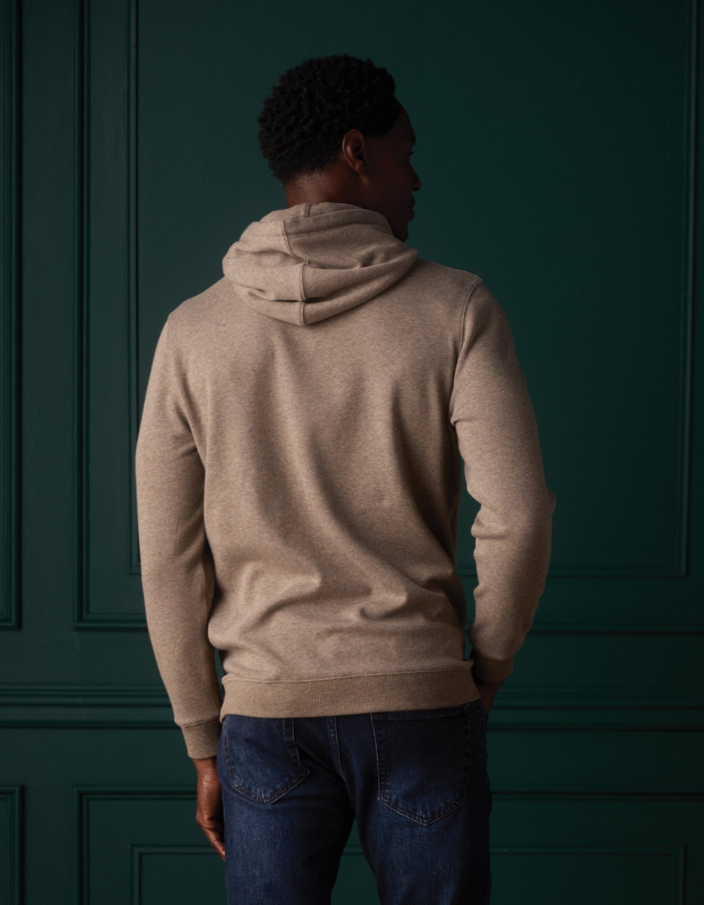 Fleece Puremeso Hoodie in Dark Taupe