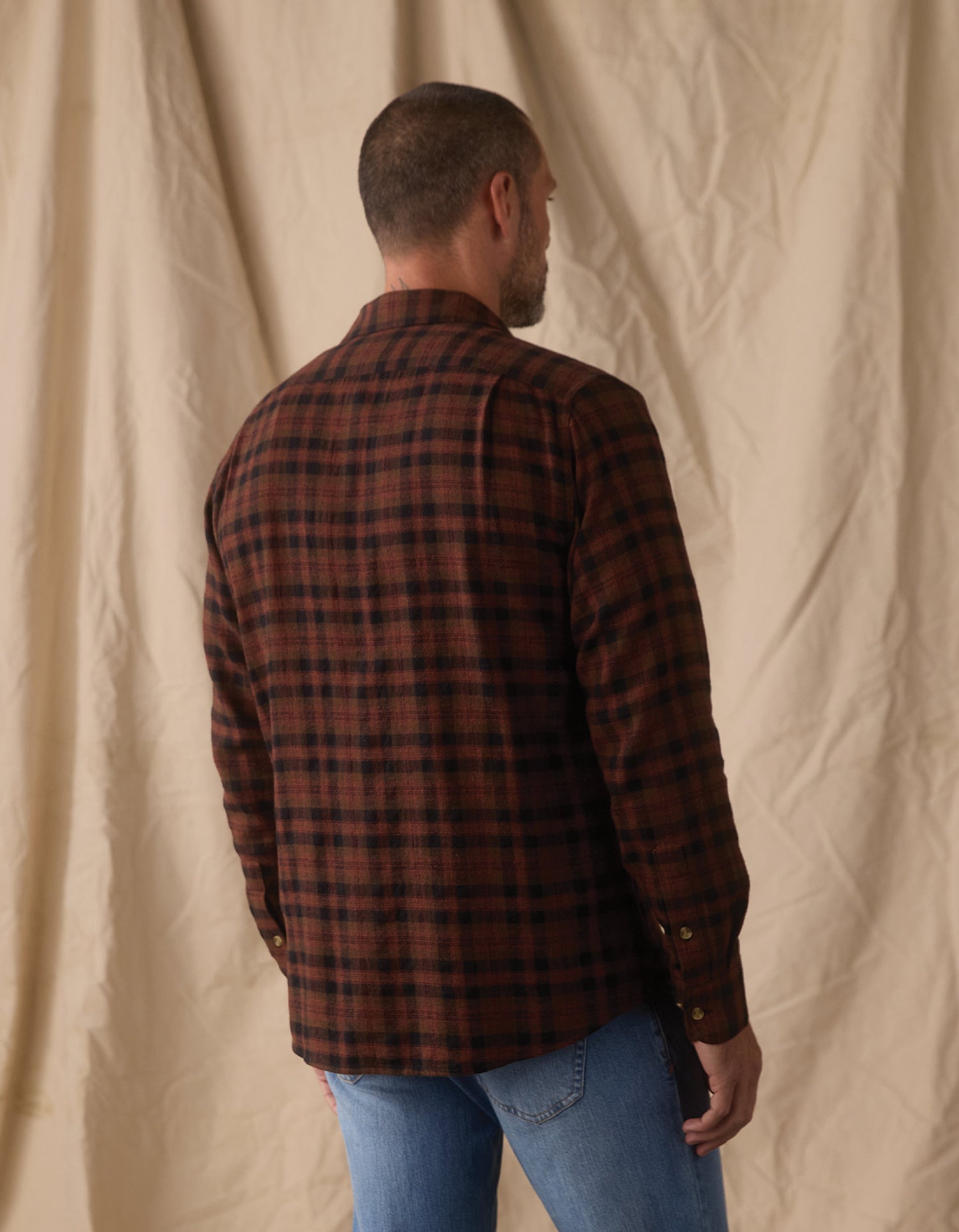 Hudson Double Brushed Flannel in Cocoa Plaid