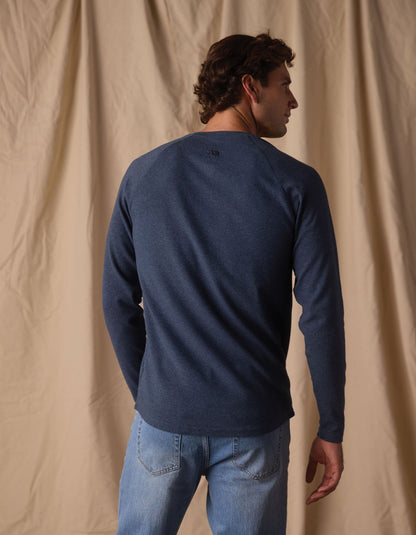 Puremeso Everyday Henley in Indigo Blue