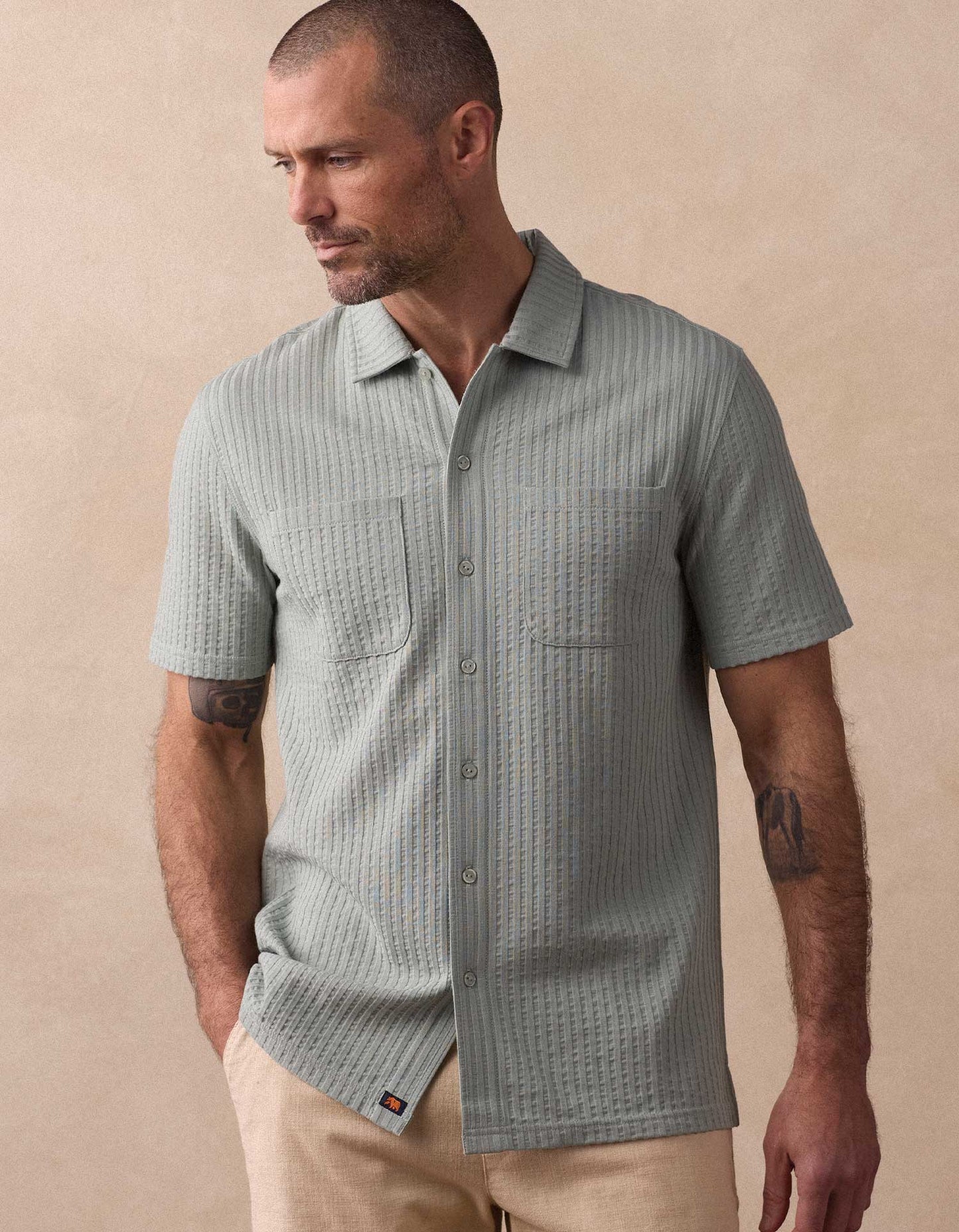 Knit Getaway Button Up in Juniper