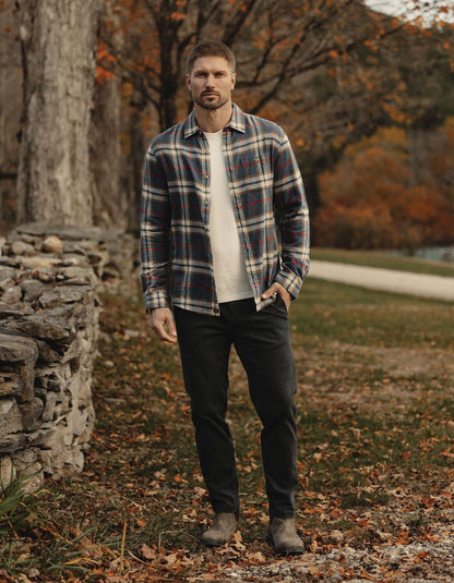 Hudson Double Brushed Flannel in Eventide Plaid