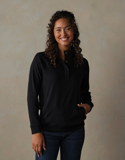 Puremeso Weekend Snap Pullover in Black