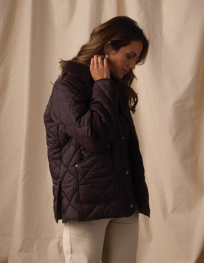 Quilted Liner Jacket in Chestnut