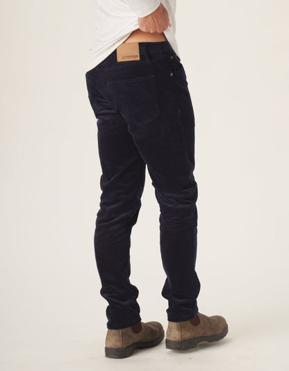 Cord 5 Pocket Pant in Navy