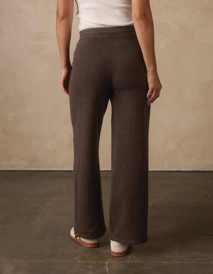Arvada Wide Leg Knit Pant in Umber