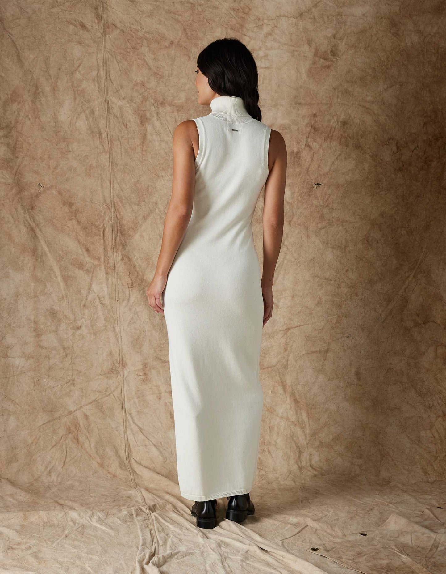 Athena Column Dress in Winter White