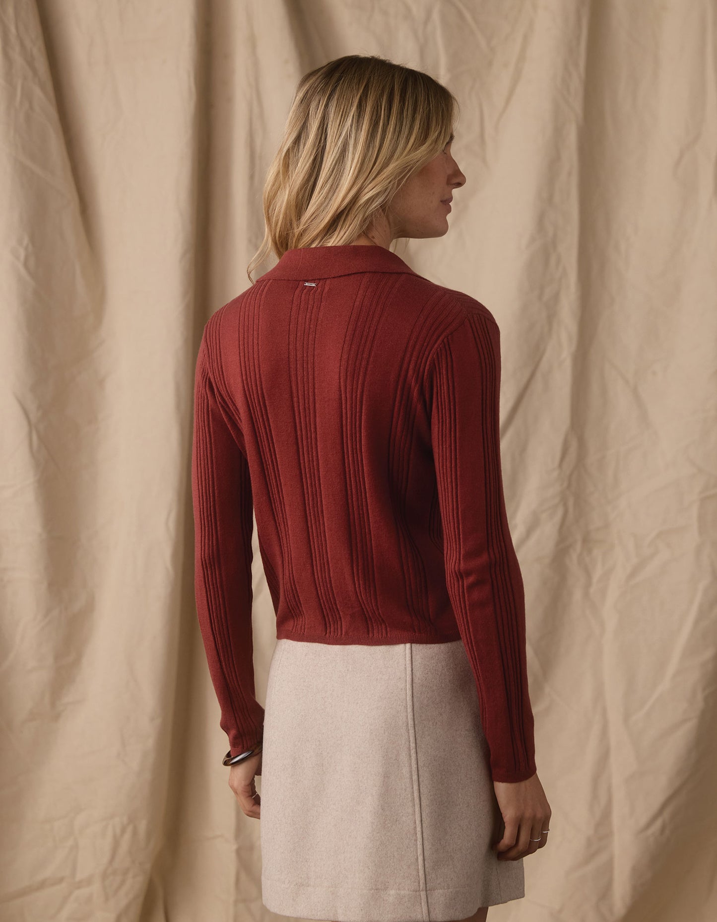 Ravello Knit Button Up in Cocoa