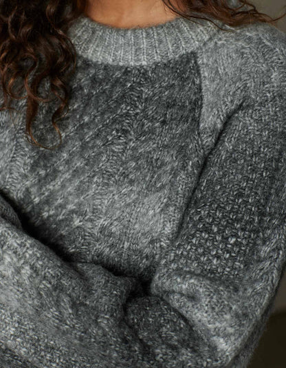 Romy Cableknit Sweater in Charcoal