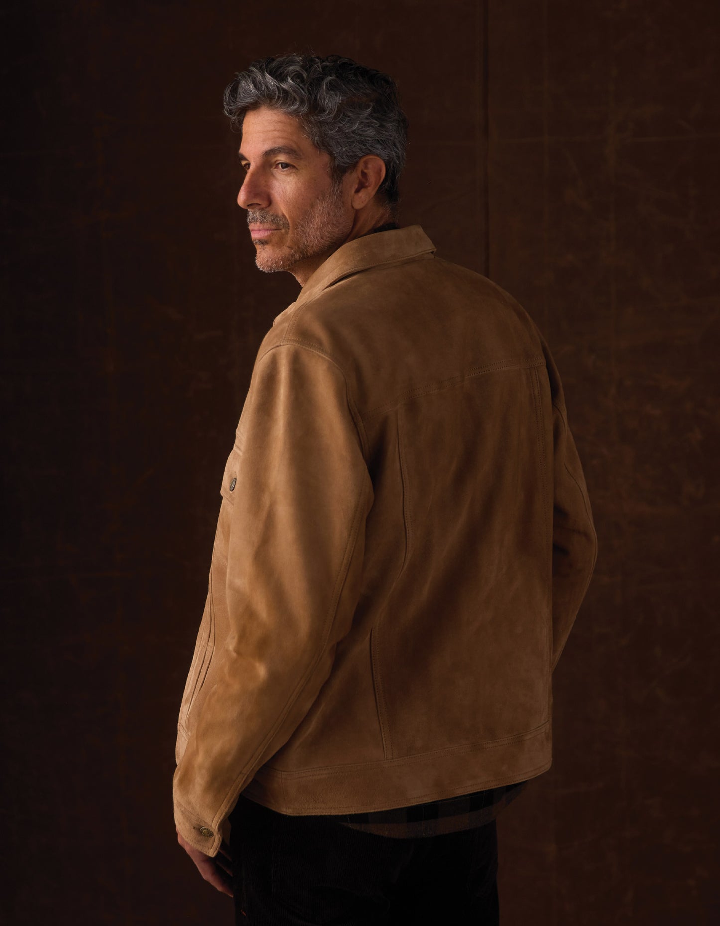 Anthony Suede Type 2 Trucker in Toasted Chestnut