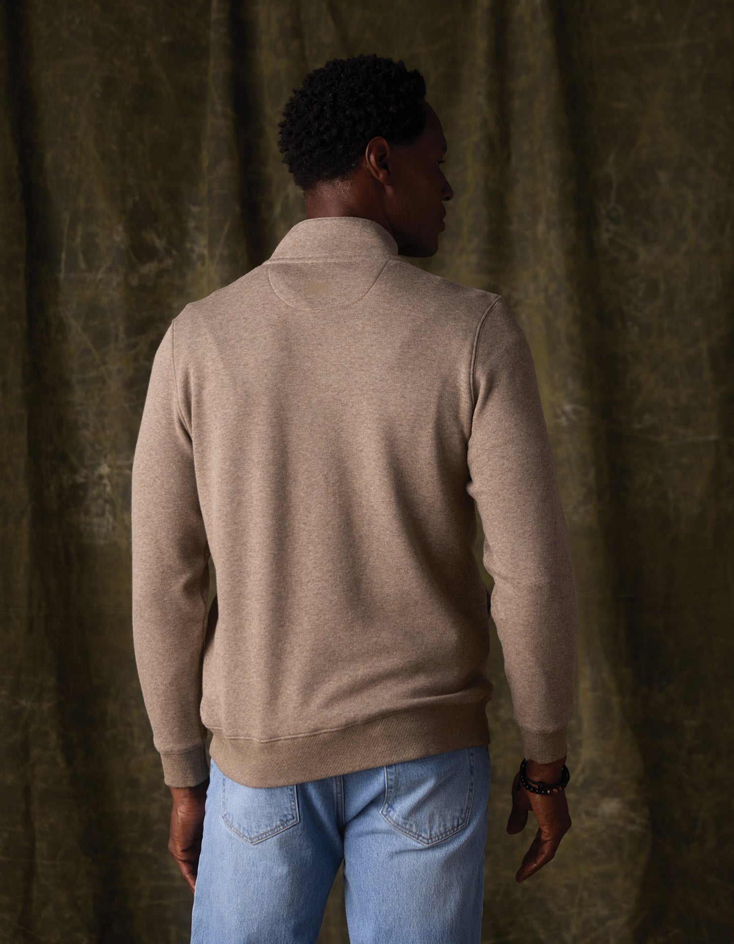 Fleece Puremeso Quarter Zip in Dark Taupe