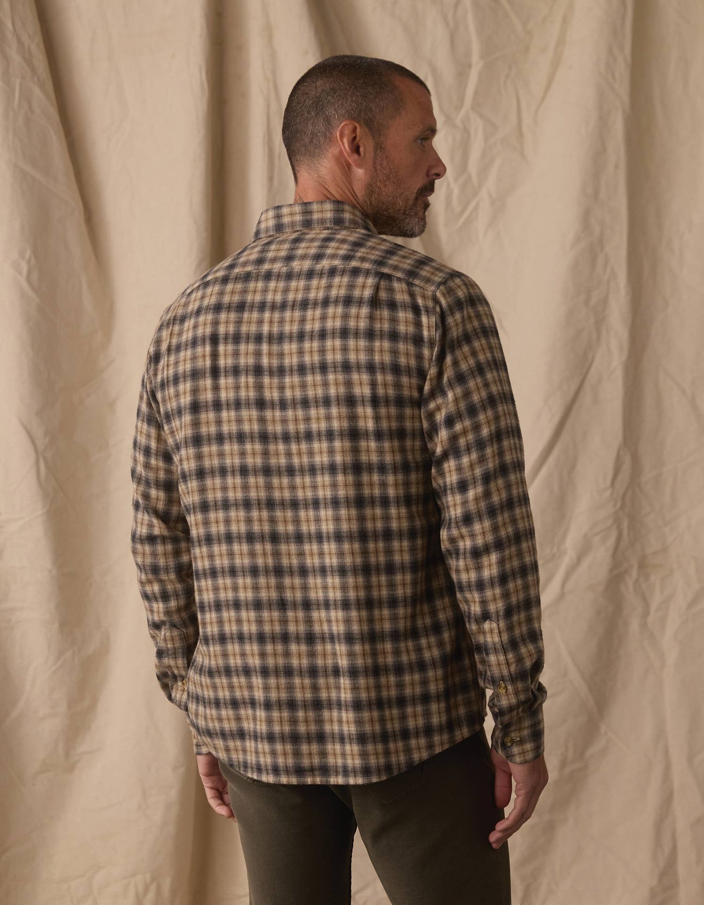 Hudson Double Brushed Flannel in Toasted Chestnut Plaid
