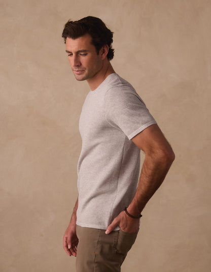 Driftknit Sweater Tee in Stone