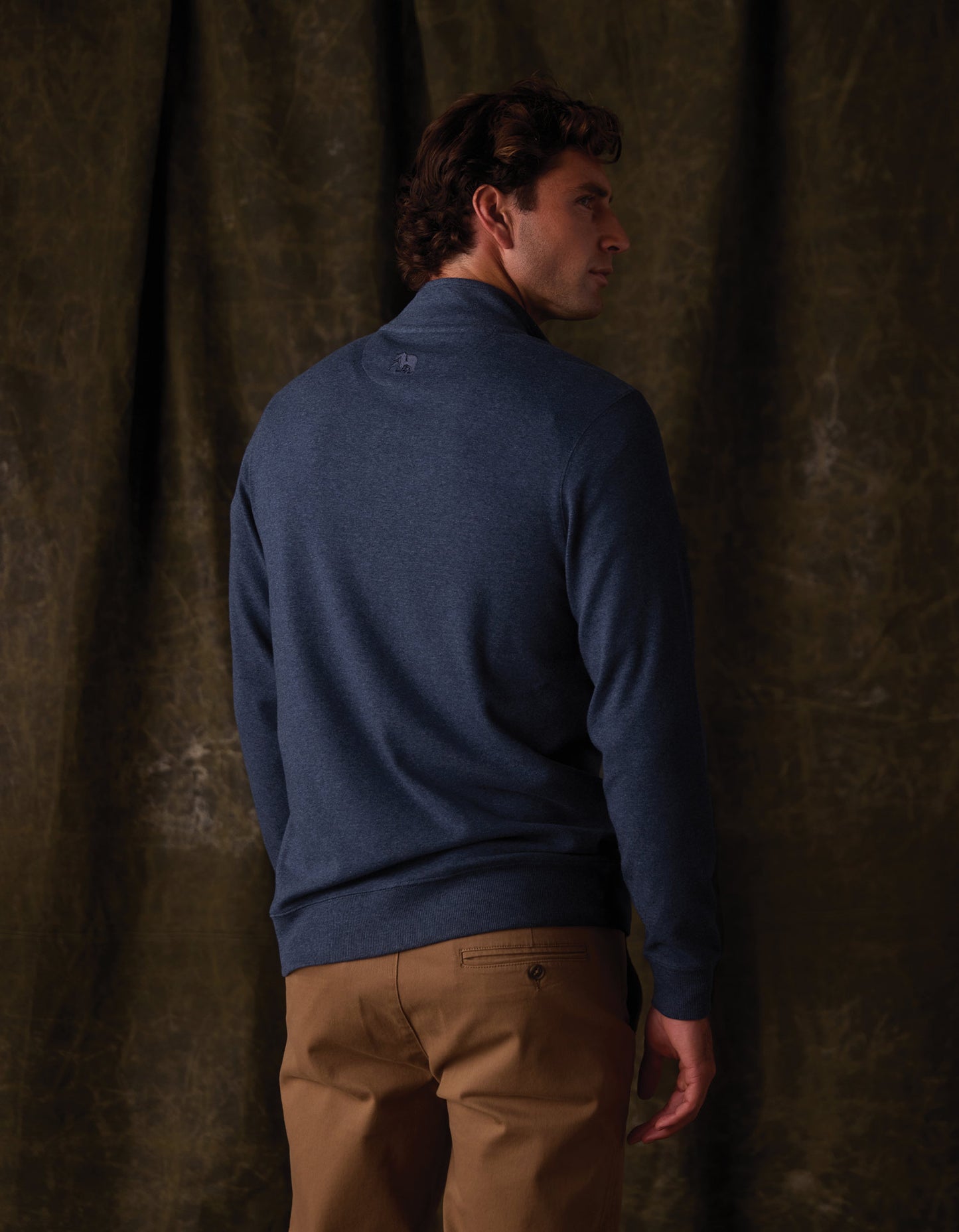 Puremeso Weekend Quarter Zip in Indigo Blue