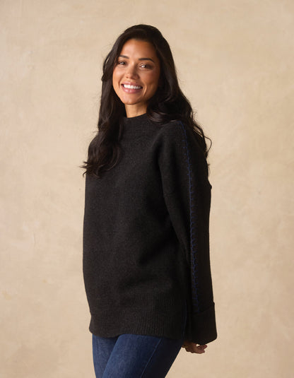 Craft Stitch Sweater in Black