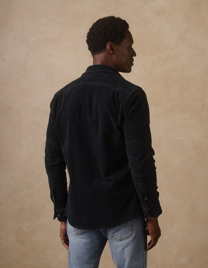 Micro Comfort Cord Overshirt in Dark Teal