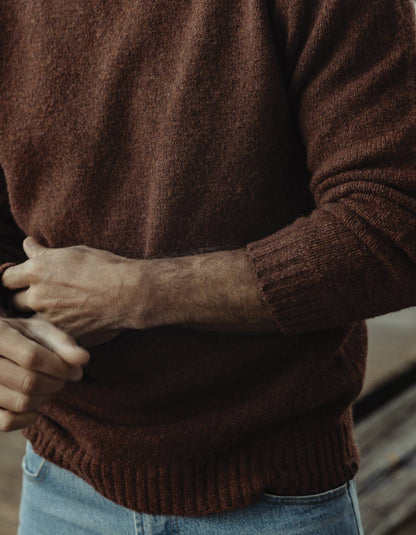 Homebound Crewneck Sweater in Spiced Brandy