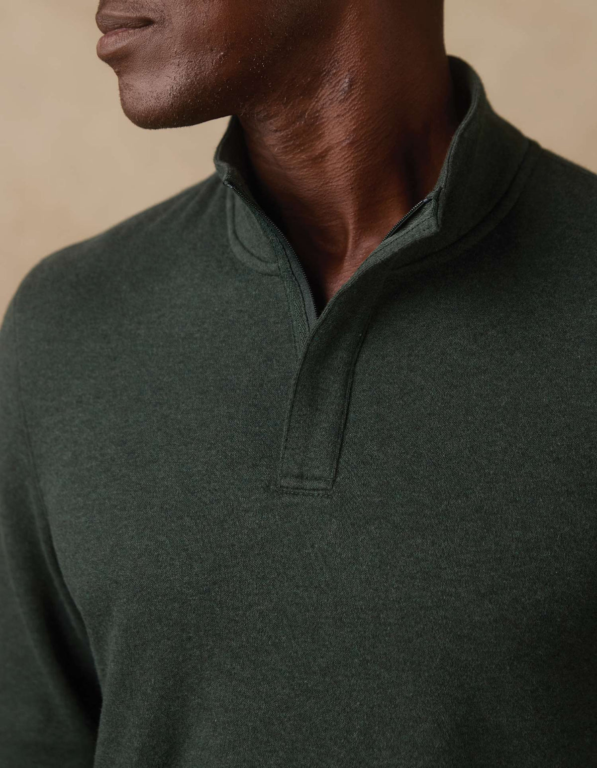 Fleece Puremeso Quarter Zip in Varsity Green