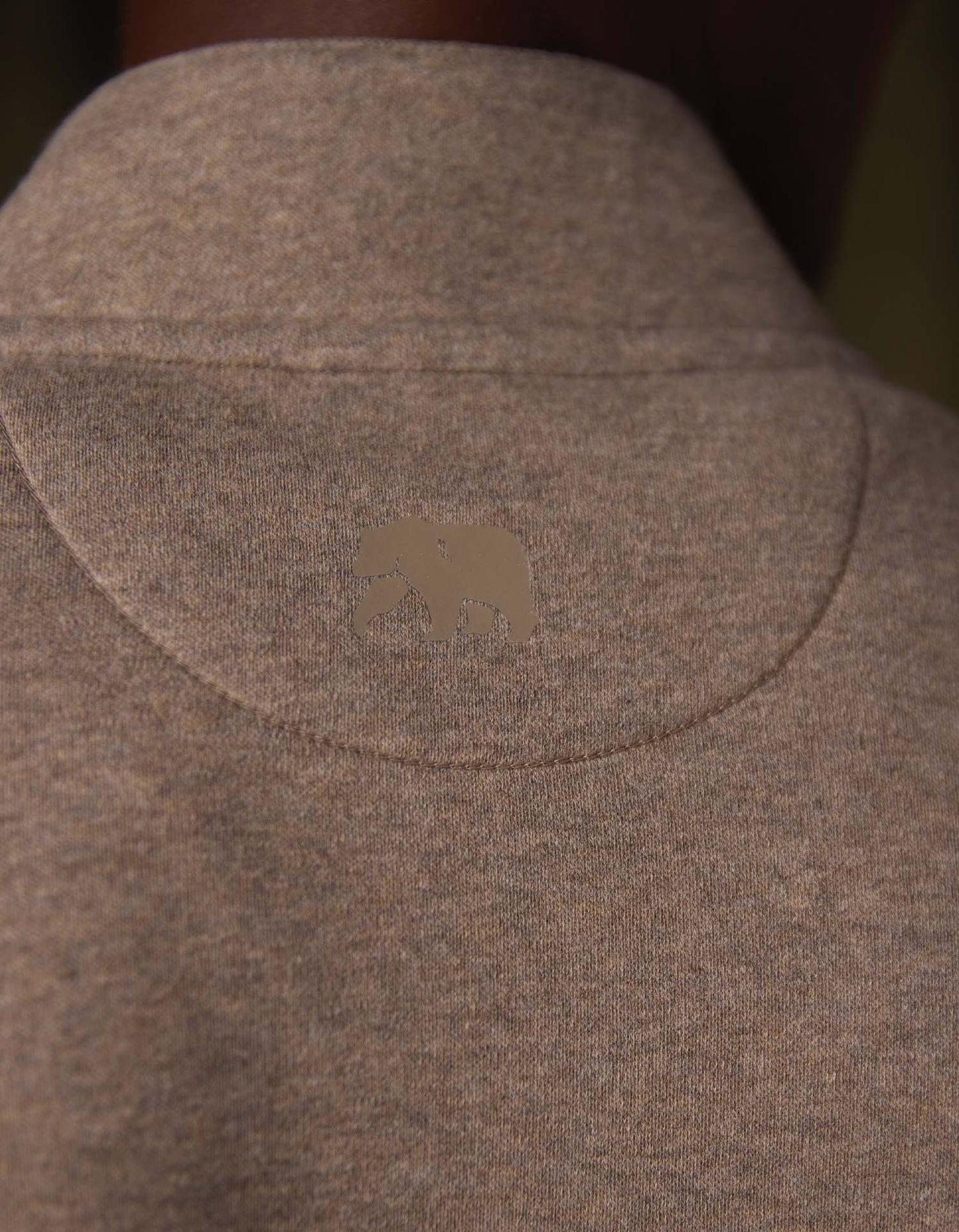 Fleece Puremeso Quarter Zip in Dark Taupe