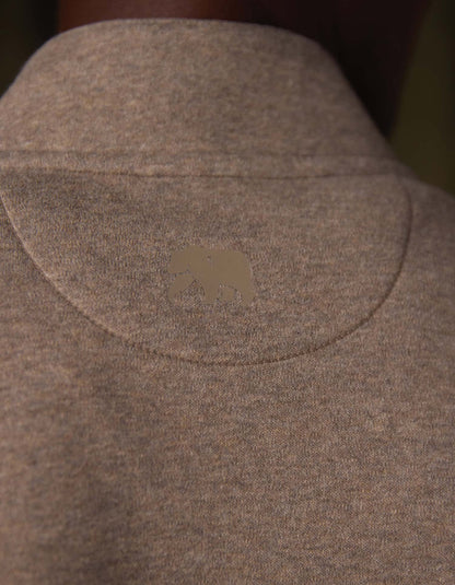 Fleece Puremeso Quarter Zip in Dark Taupe