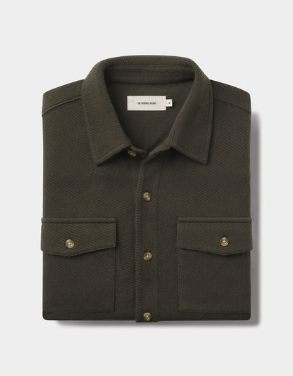 Looped Terry Button Up