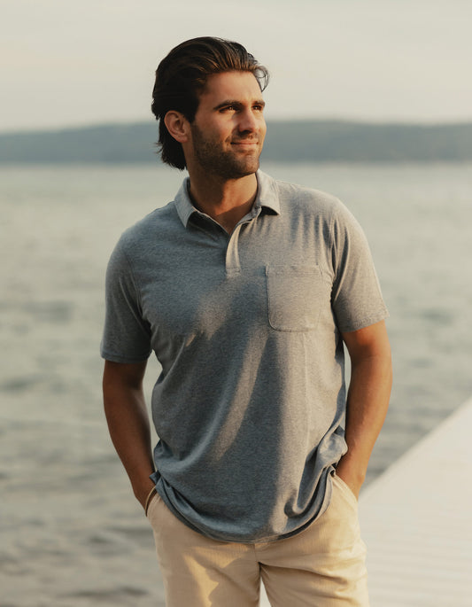 Active Puremeso Everyday Polo in Lake Blue