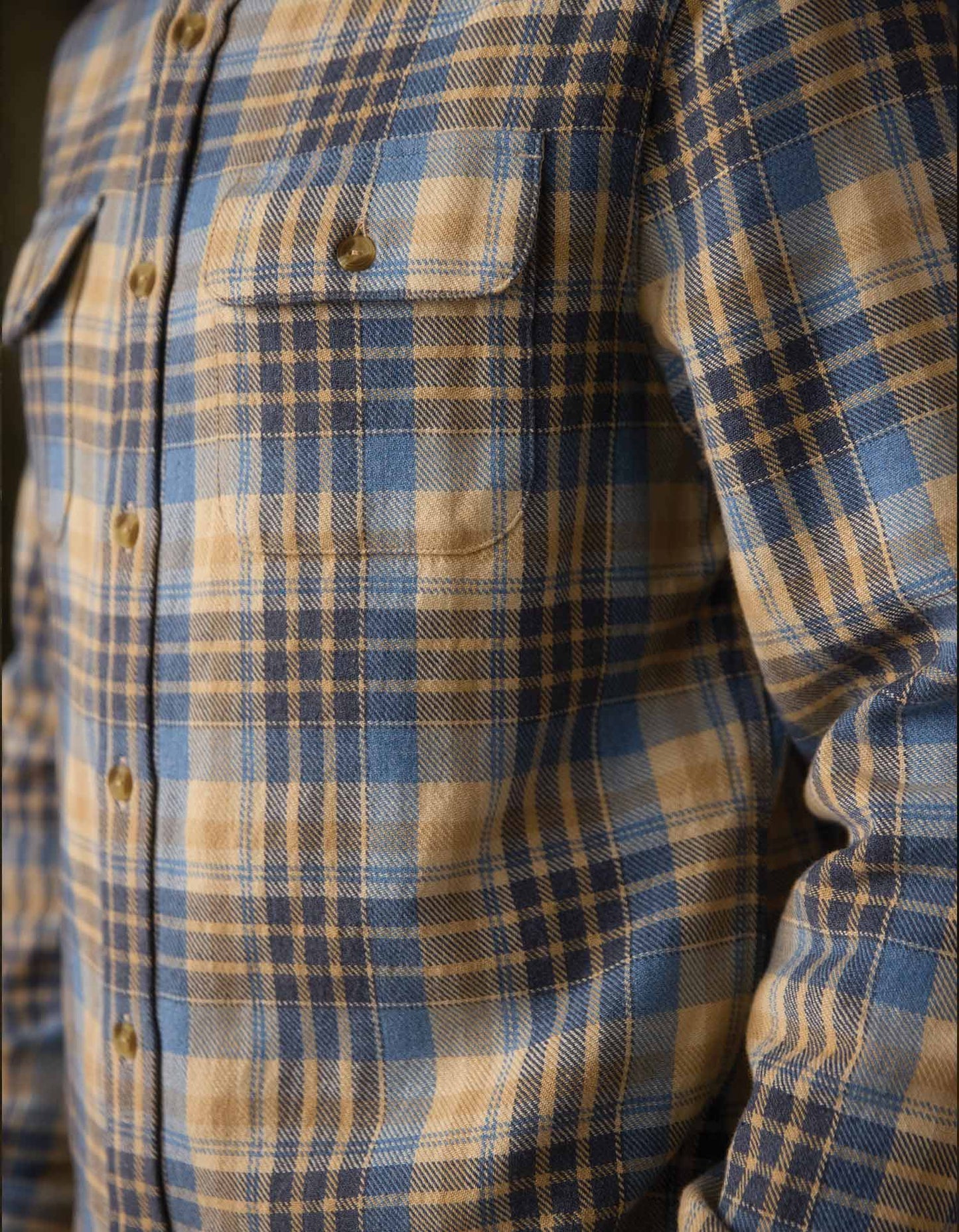 Mountain Overshirt in Vintage Blue Plaid