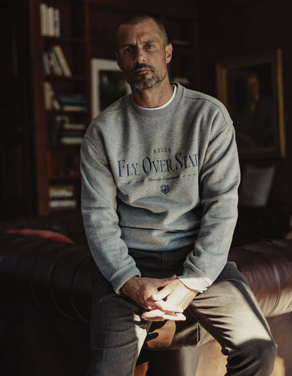 Normal Fleece Graphic Pullover in Heather Grey