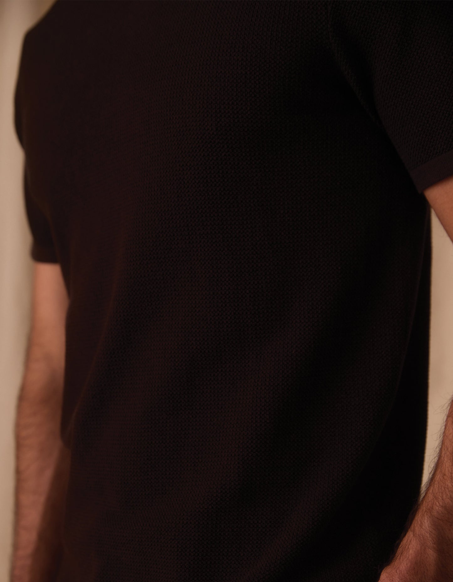 Driftknit Sweater Tee in Dark Brown