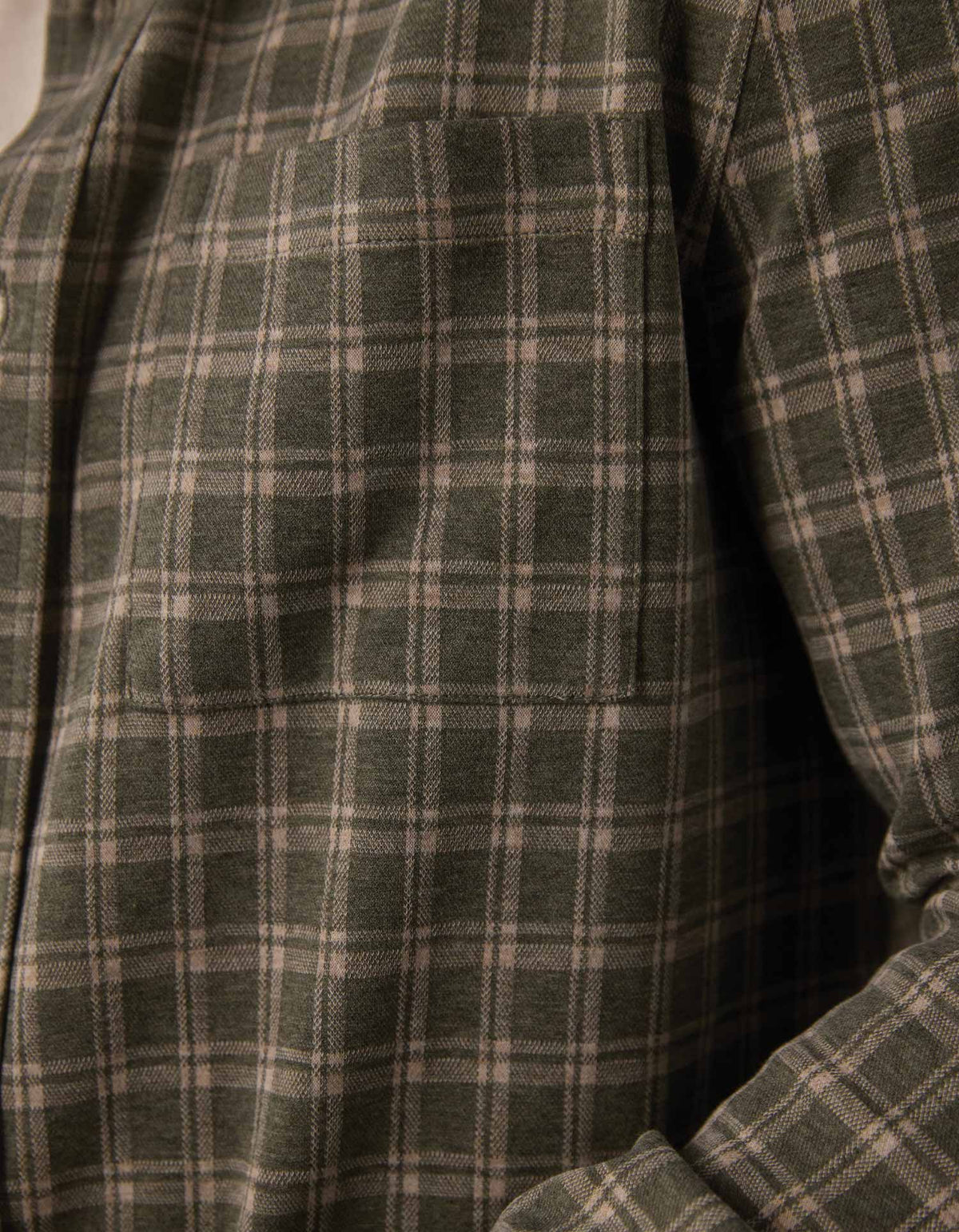 Stratus Knit Button Up in Juniper Plaid