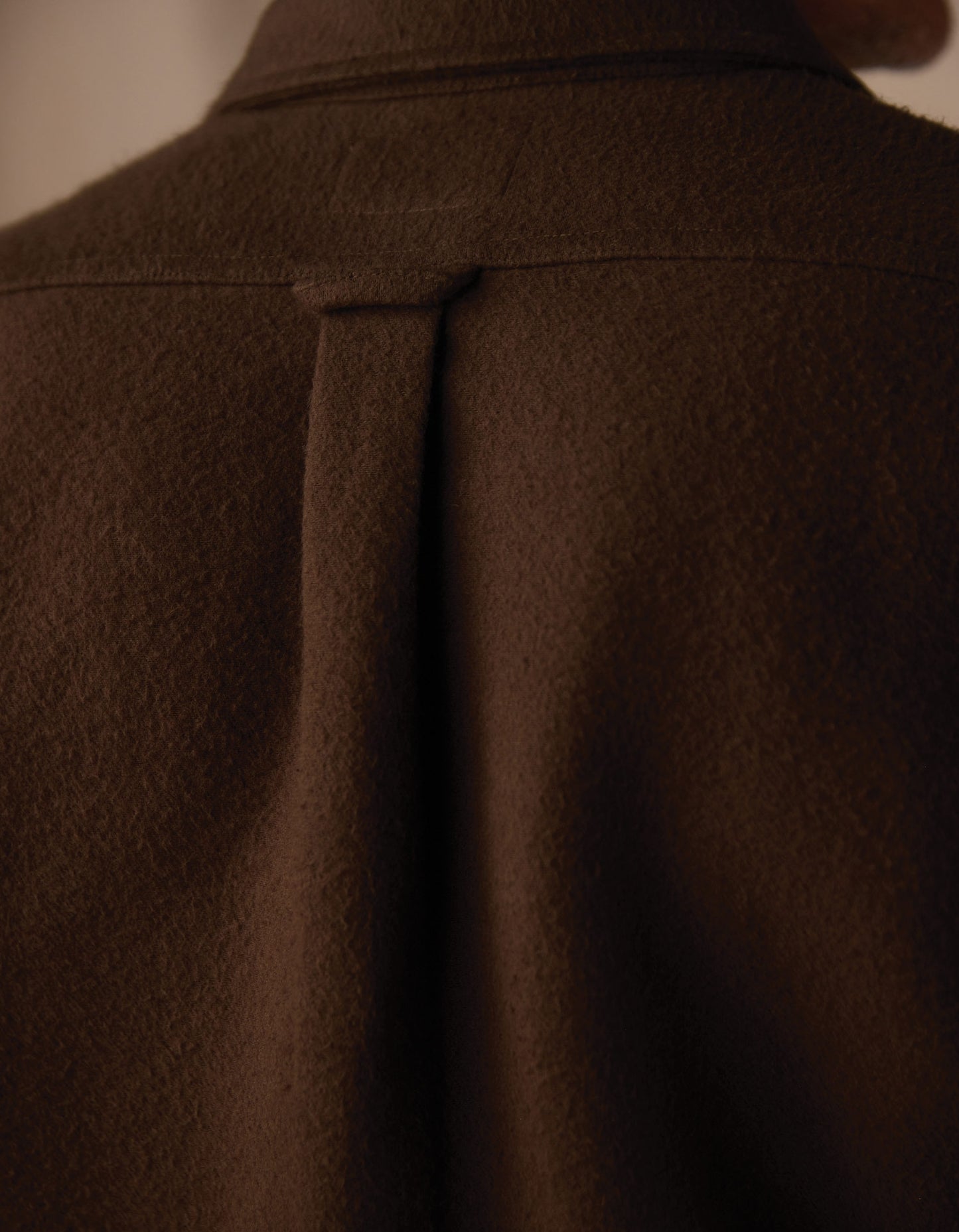 Heavyweight Chamois Overshirt in Dark Brown