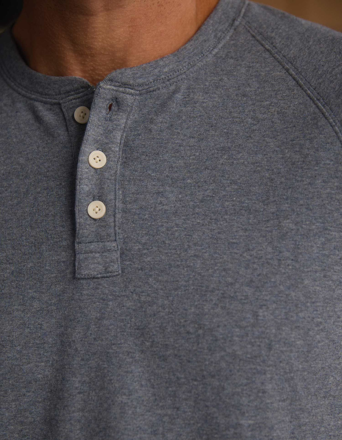 Puremeso Everyday Henley in Bluestone