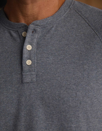 Puremeso Everyday Henley in Bluestone