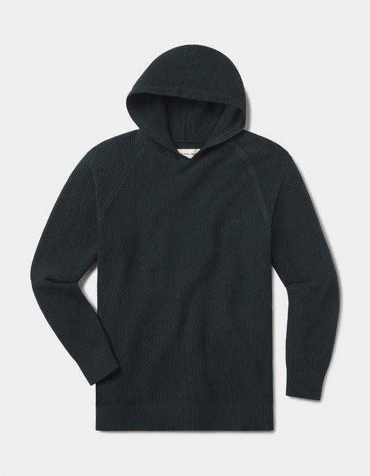 COOLMAX® Textured Hoodie Sweater in Varsity Green