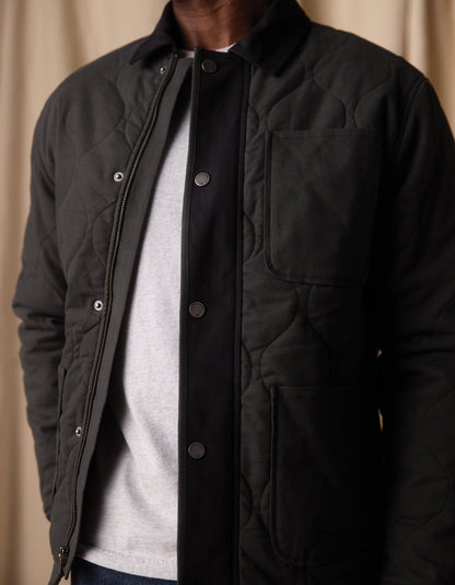 James Canvas Liner Jacket in Phantom/Black