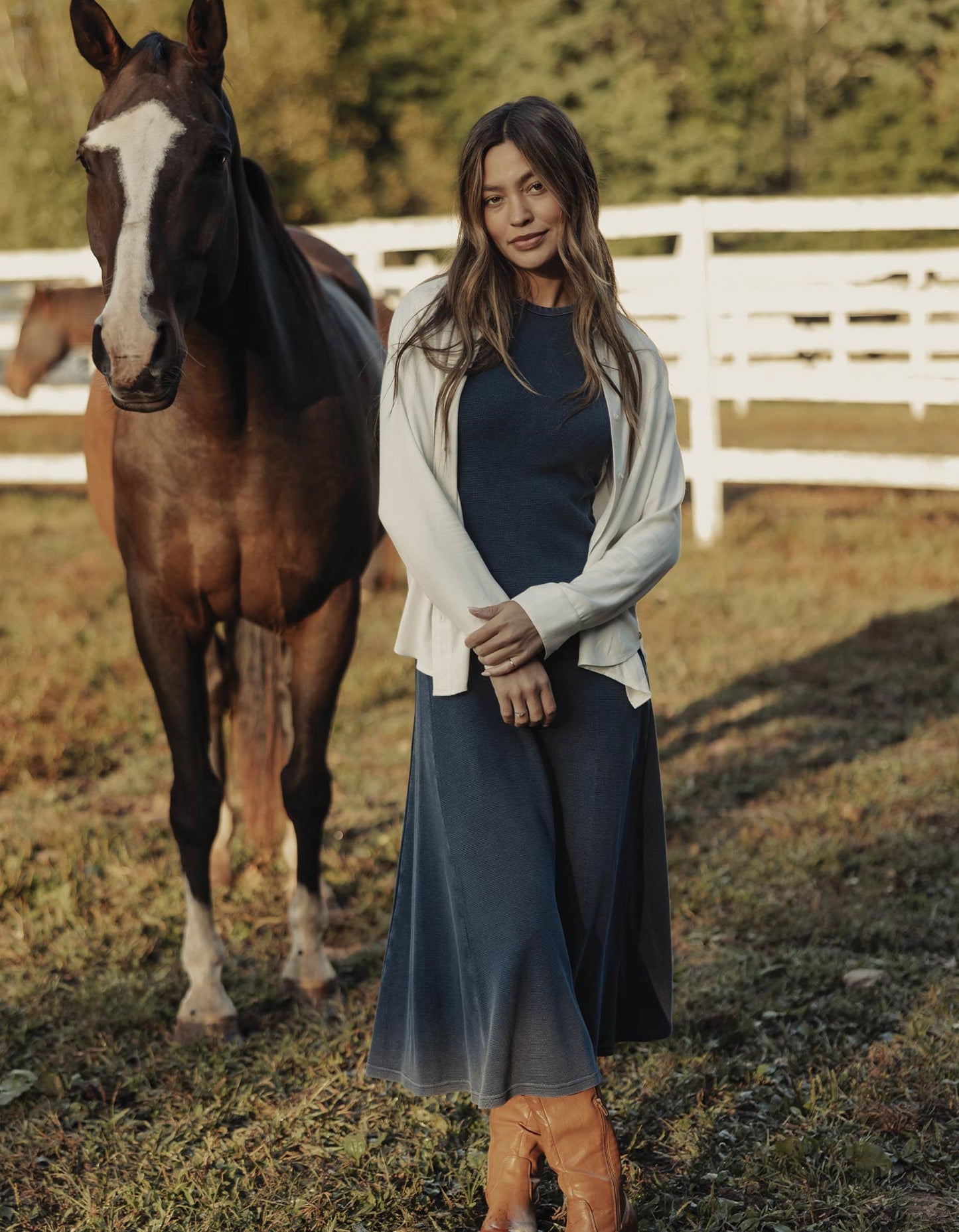 Vintage Thermal Midi Dress