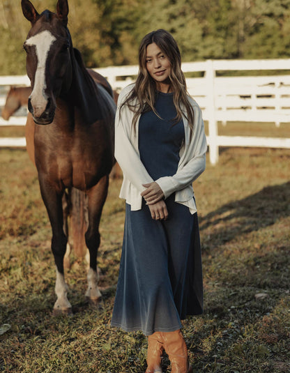 Vintage Thermal Midi Dress