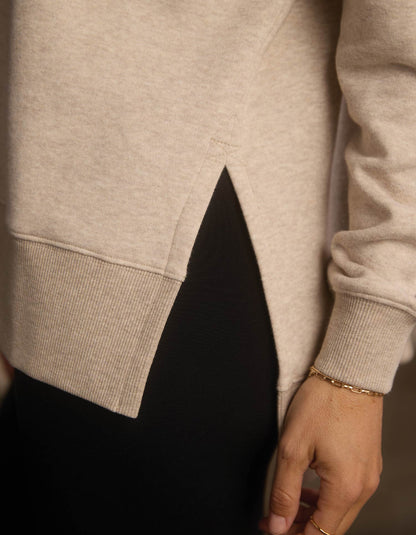 Fleece Puremeso Splitside Pullover in Fawn