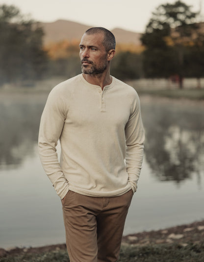 Puremeso Everyday Henley in Fossil