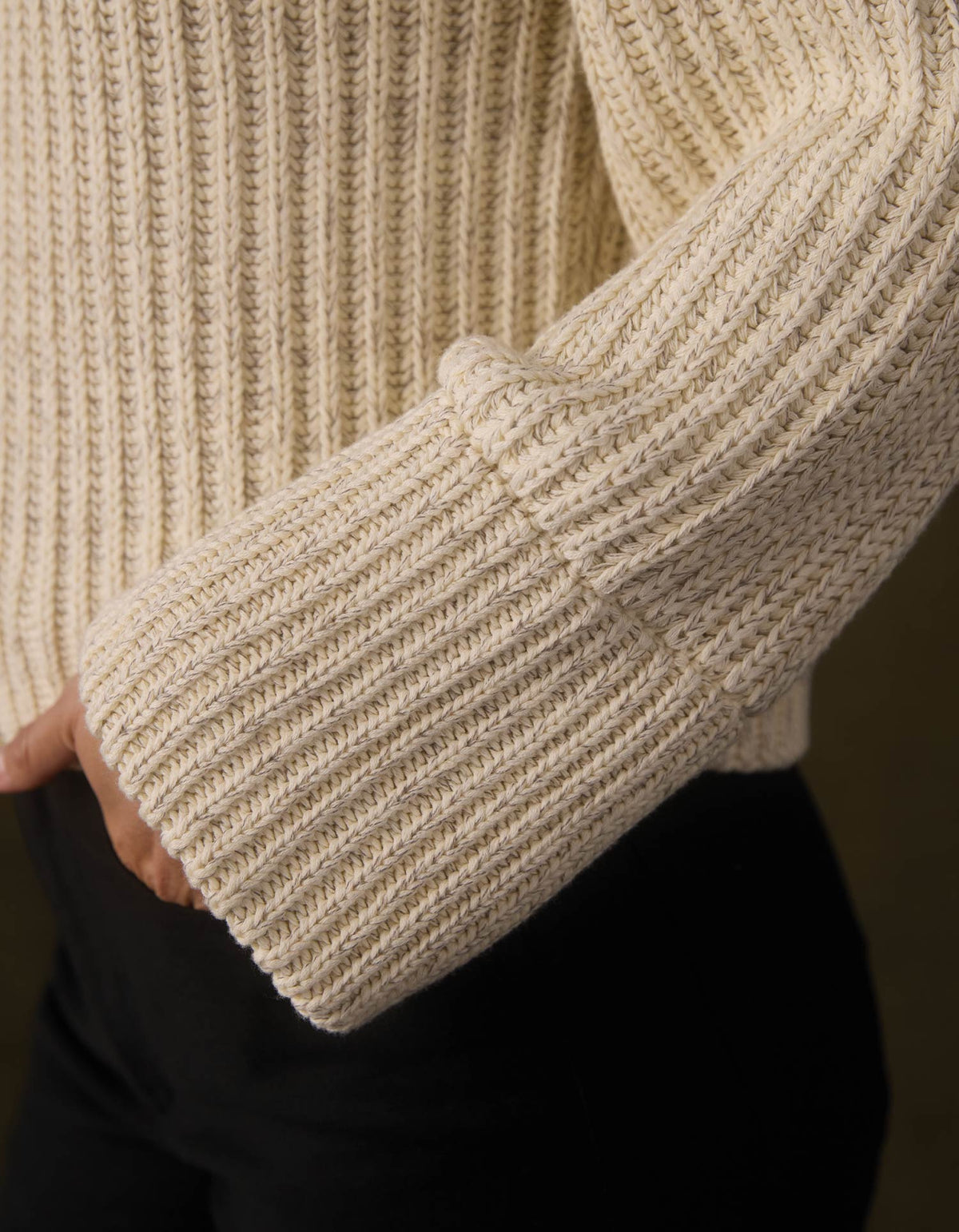 Willow Marled Crewneck Sweater  in Cream Marl