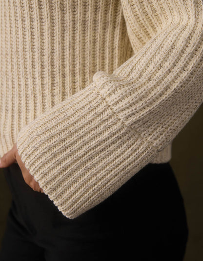 Willow Marled Crewneck Sweater  in Cream Marl