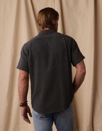 Freshwater Short Sleeve Button Up Shirt in Ren Crosshatch