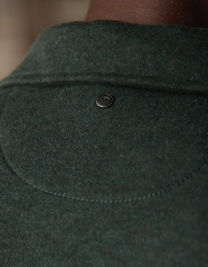 Fleece Puremeso Polo Popover in Varsity Green